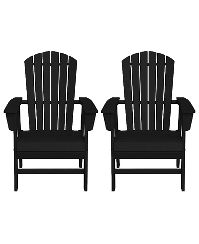 WestinTrends Outdoor Modern Hdpe Adirondack Patio Dining Chairs (Set of 2)