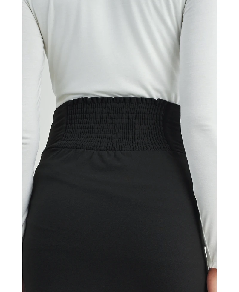 Hello Miz Maternity Wrap-Front Over-the-Belly Pencil Skirt