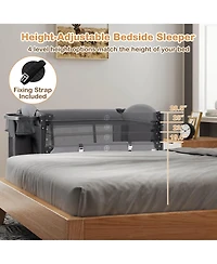 Costway Baby Bassinet Bedside Crib with Changing Table Mattress Detachable Canopy Basket