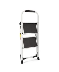 Streamdale Furniture 2 Step Folding Ladder Stool with Handrails, 330LBS