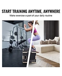Vevor // Inch 3 in 1 Plyometric Jump Box Fitness Exercise Plyo Box Wooden