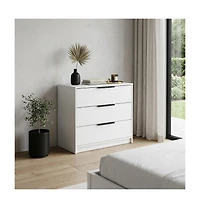 HomeRoots 28" Three Drawer Standard Chest