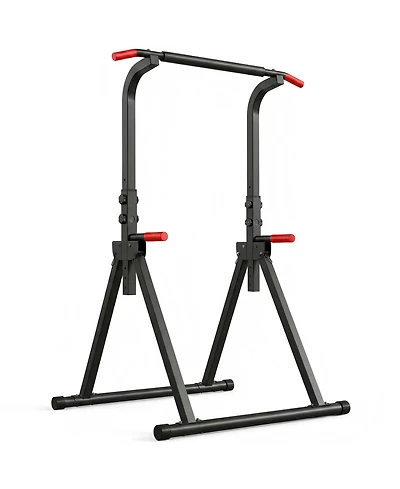 Sevorley Foldable Power Tower Dip Station with Pull Up Bar, 6-Level Height Adjustable, 440 lb Capacity