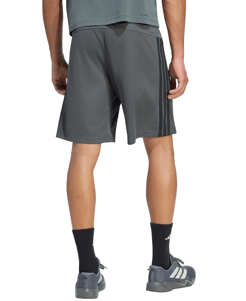 adidas Men's Workout Essentials Base 3-Stripes Shorts,9" Inseam