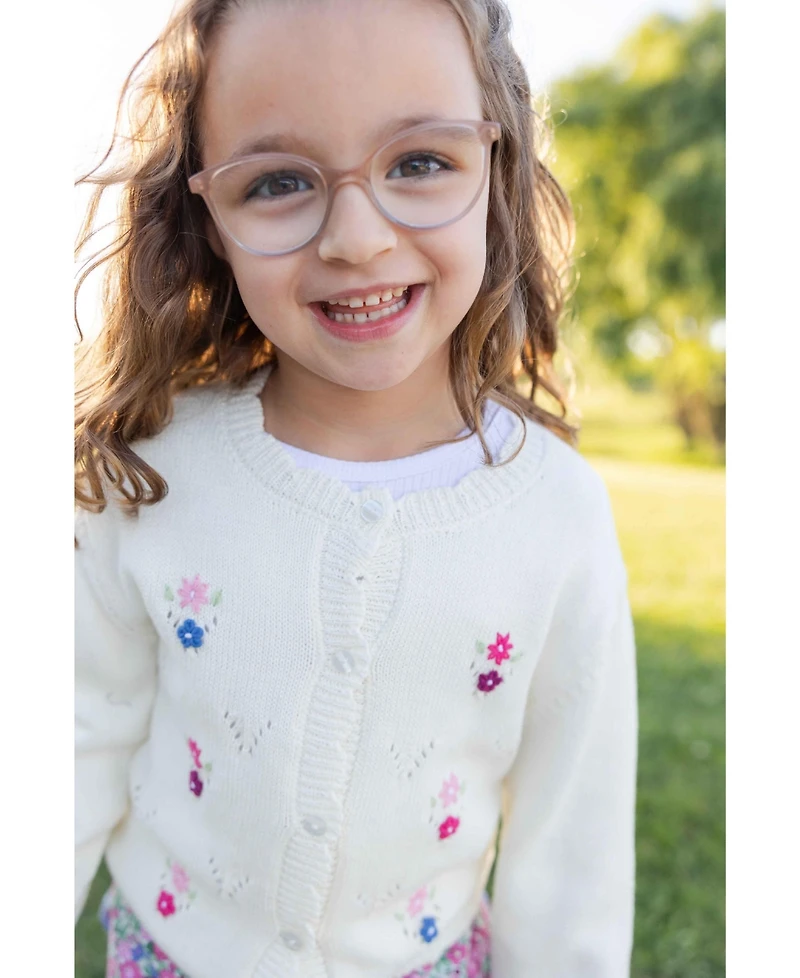 Florence Eiseman Baby Girl 12M-24M Sweater with Hand Embroidered Flowers