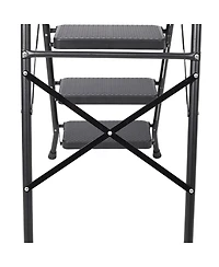 Streamdale Furniture 5 Step Folding Steel Ladder with Handrail and Anti-Slip Pedals 330 lbs