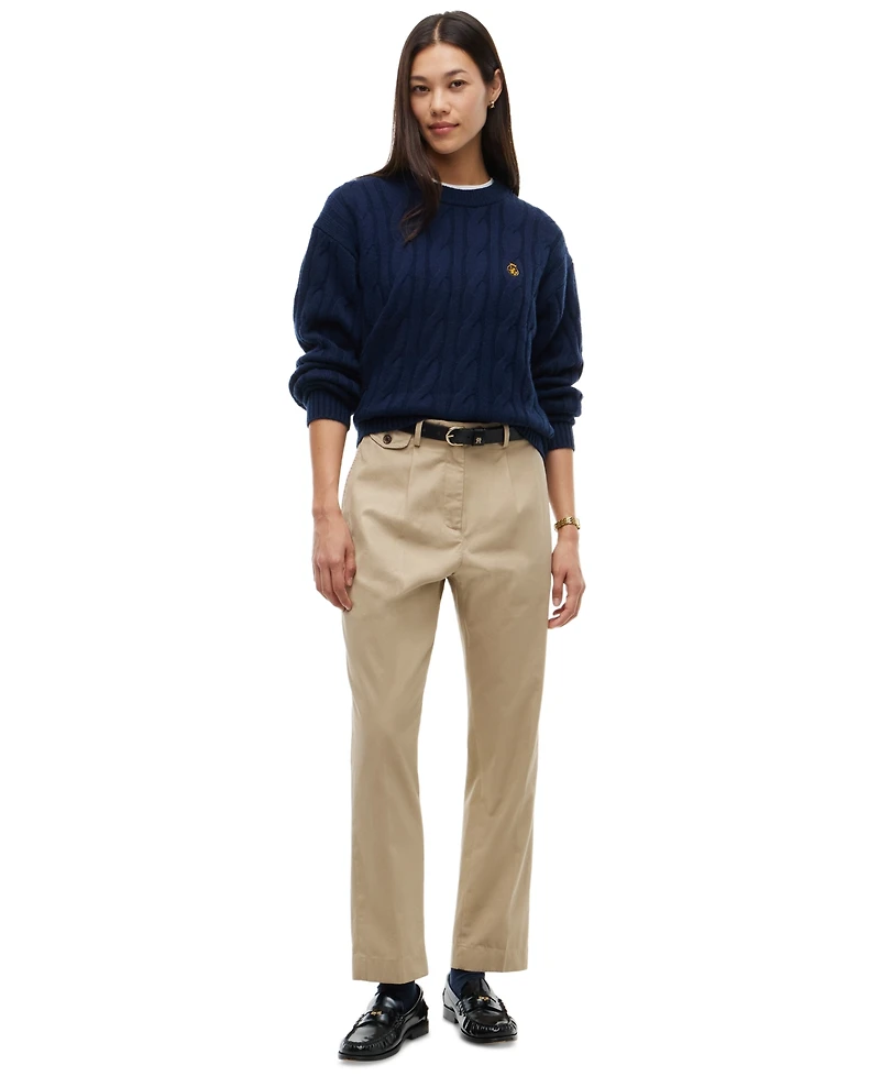 Tommy Hilfiger Women's American Icons Chino High-Rise Straight Pants