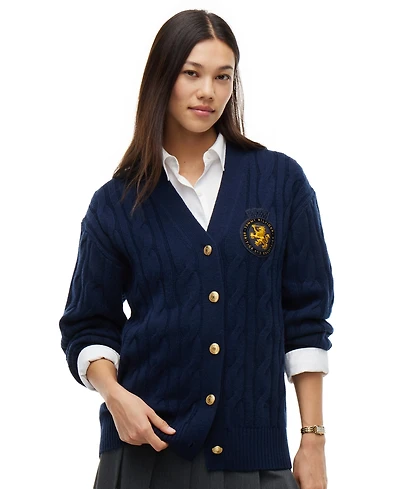Tommy Hilfiger Women's American Icons Cable-Knit V-Neck Cardigan