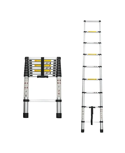 Streamdale Furniture Telescoping Ladder 8.5FEET, 300 lbs Capacity Aluminum Extension Ladder