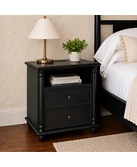 Streamdale Furniture 28" Nightstand with Charging Station and 2 Drawers