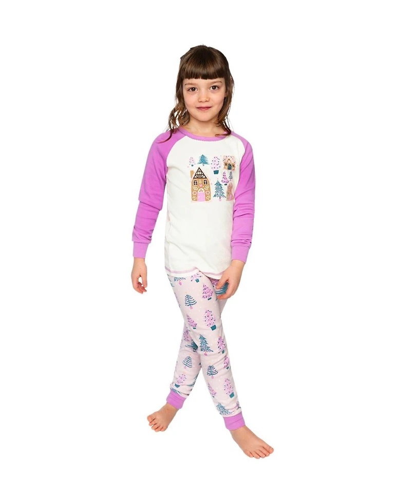 Deux par Toddler Girls 2T -5T Cotton Two Piece Pajama Set Tree Print