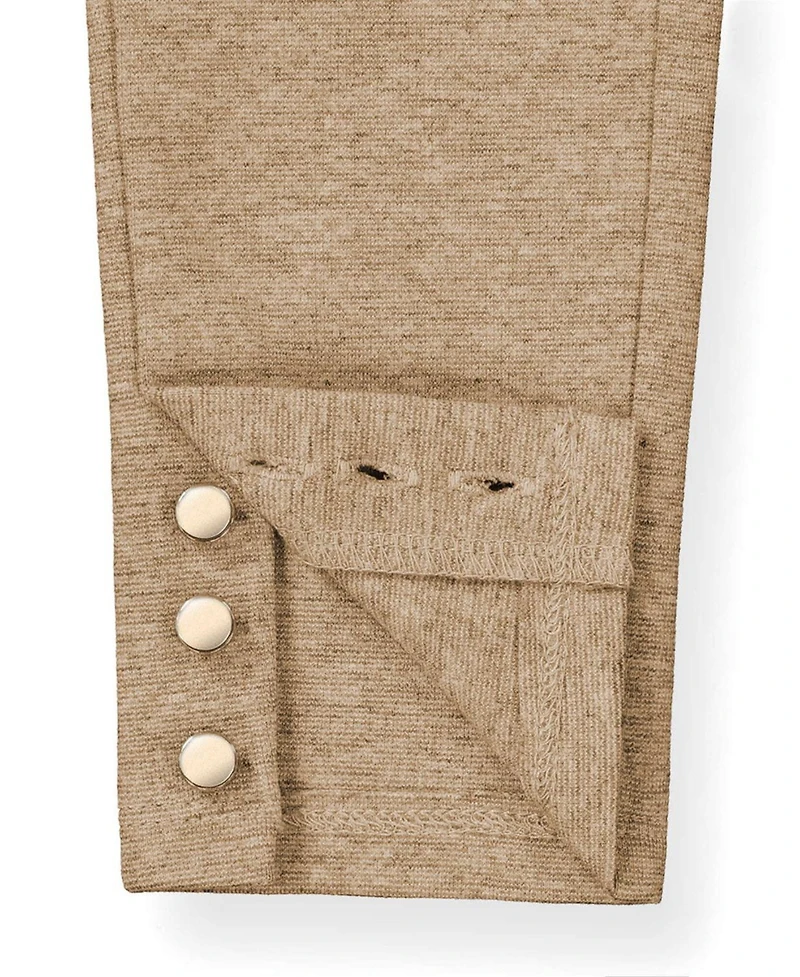 Hope & Henry Little and Big Girls' 6-12 Button Cuff Ponte Pant