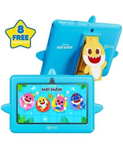Contixo Pinkfong A8 Baby Shark 7-Inch Kids Tablet, 32GB, 8 Learning Apps and Parental Controls