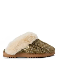 Dearfoams Women's Nicki Knit Scuff Cable Slippers