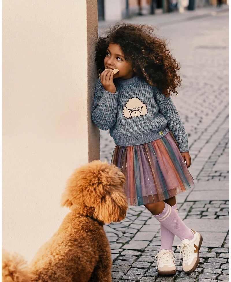 Deux par Toddler Girls (2T-5T) Poodle Sweater