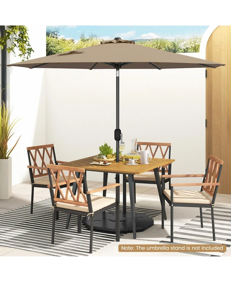 Gouun 9 ft Outdoor Market Patio Umbrella with Push-Button Tilt