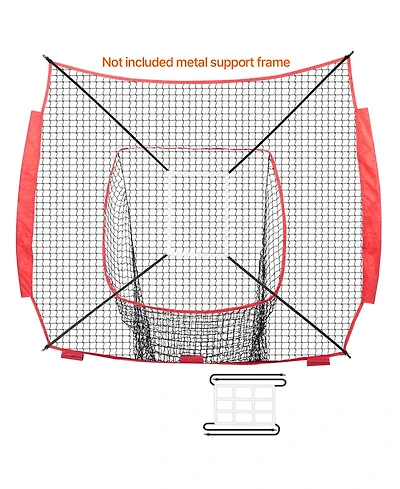 Hongge 7 x 7 ft Portable Baseball Softball Hitting Practice Net