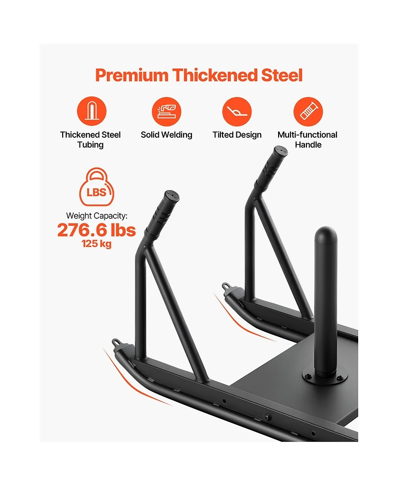 Hongge Dual-Mode Push and Drag Power Sled Q235 Steel with Handle for Speed and Strength Conditioning
