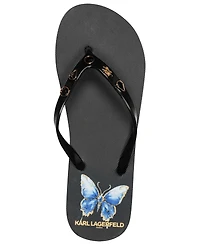 Karl Lagerfeld Paris Women's Zima Stone Slip-On Flip Flops