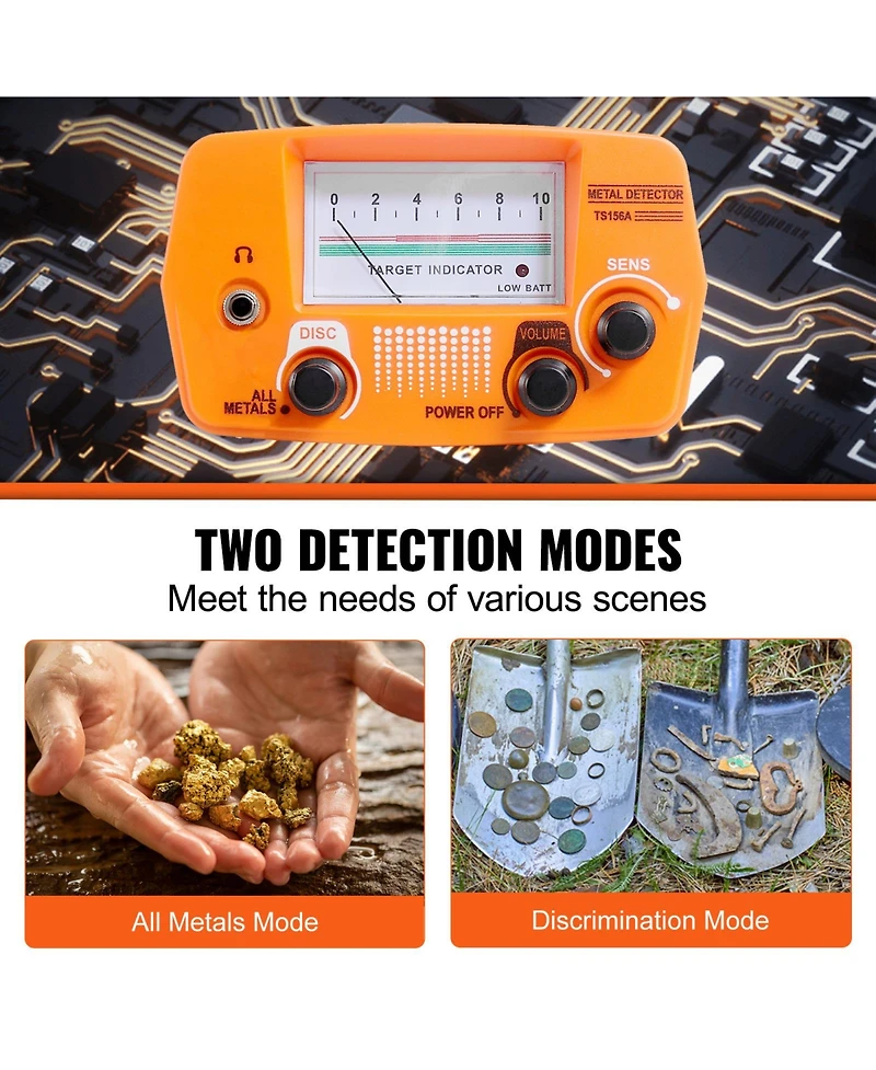 Hongge 8 Inch Waterproof Search Coil Metal Detector with Lcd Display