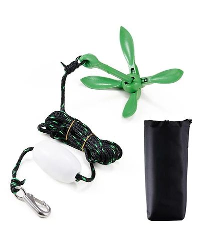 Hongge 3.5 lb Folding 4-Fluke Kayak Anchor Kit for Paddle Boards