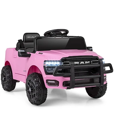 Hongge 12V Kids Ride-On Pickup Truck with Remote Control and Led Lights, 66 lbs, Ages 3-8