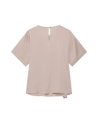 Mint Velvet Women's Satin Ruffle-Front Button-Back Top