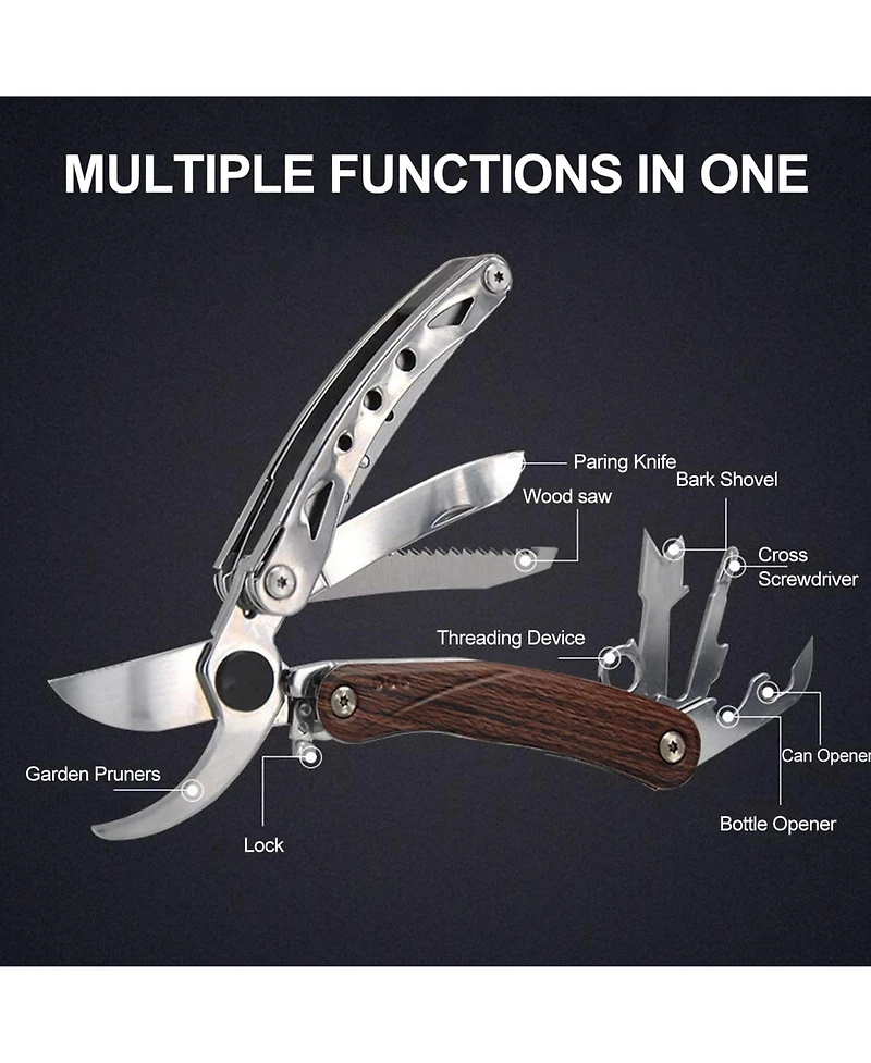 Xdovet Pruning Shears 7 In 1 Garden Multitools Folding Clippers