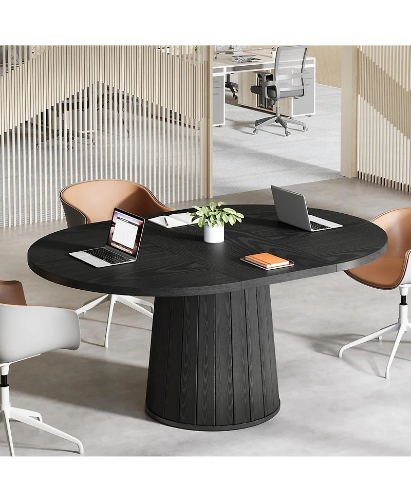Tribesigns 55.11" Oval Conference Table for 6
