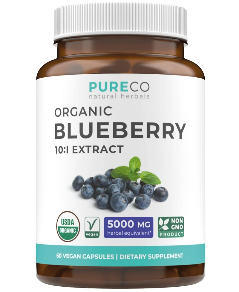 Pure Co. Blueberry Extract Capsules, 60 Count