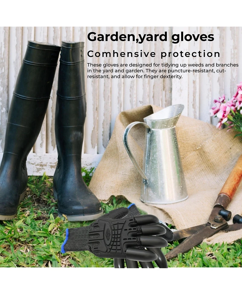 Xdovet Garden Gloves With Claws For Digging Planting Yard Work