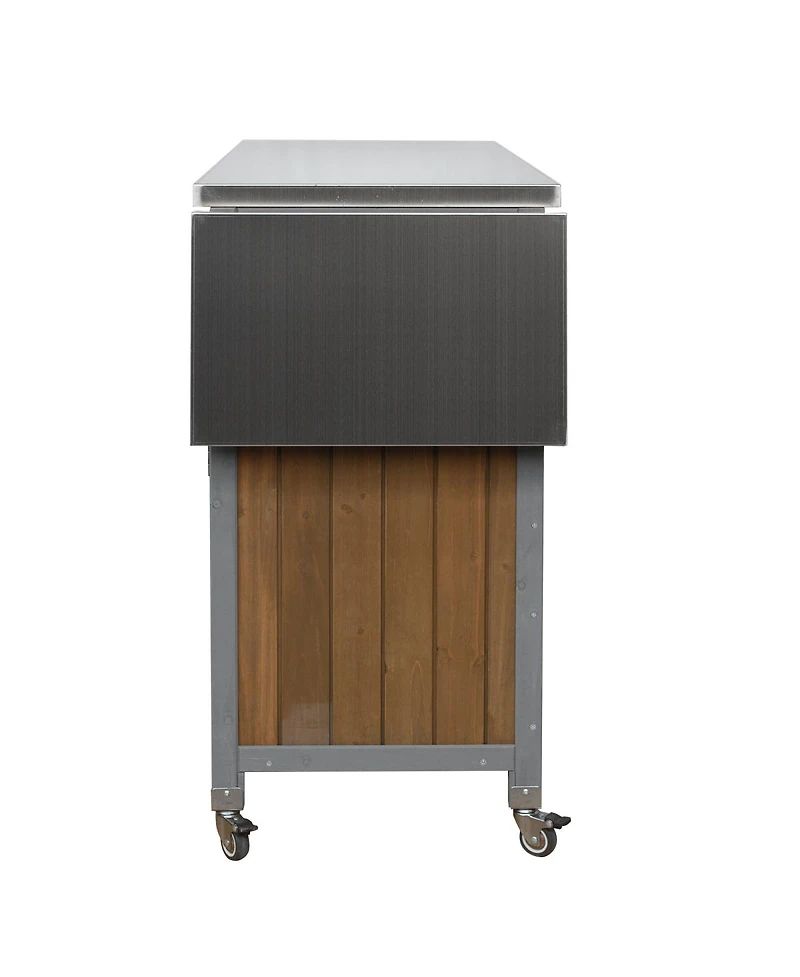 Streamdale Furniture Portable Outdoor Kitchen Island with Storage and Wheels