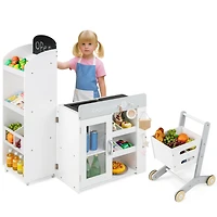 Sugift Convertible Kids Grocery Store 3-Piece Playset, Ages 3+