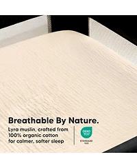 KeaBabies Lyra Muslin Mini Crib Sheets for Boys, Girls, 2-Pack Soft Organic Cotton Pack and Play Fitted