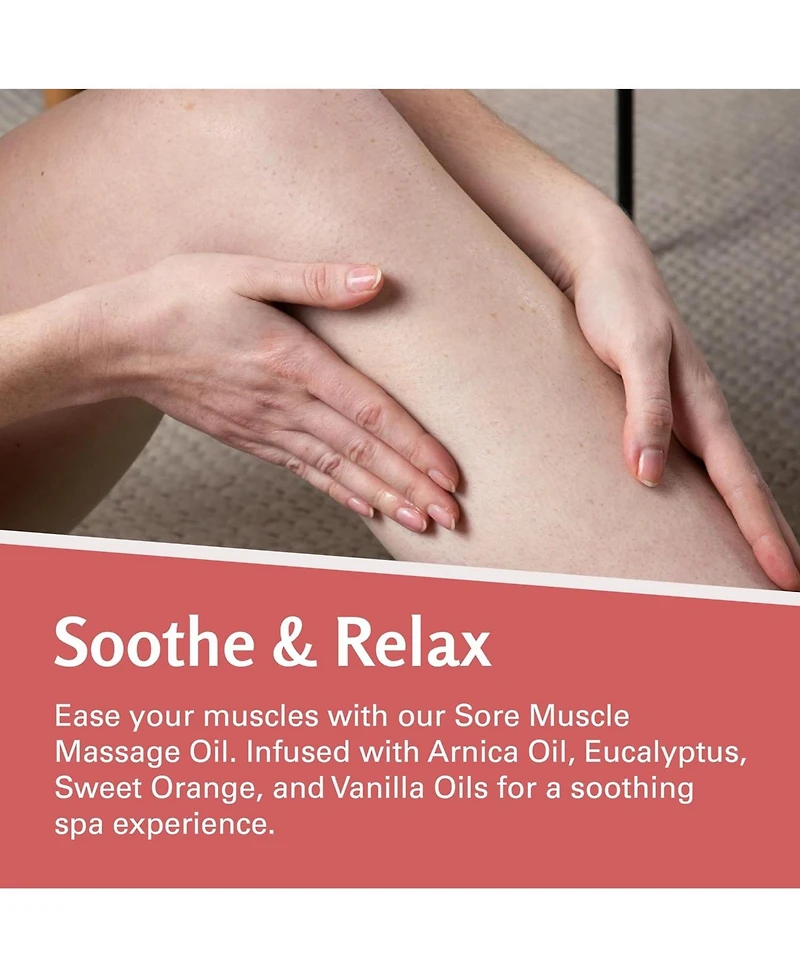 M3 Sore Muscle Massage Oil with Collagen, Stem Cells and Menthol | Full Body Massage Oil | 8 fl oz, Pack of 2