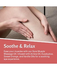 M3 Sore Muscle Massage Oil with Collagen, Stem Cells and Menthol | Full Body Massage Oil | 8 fl oz, Pack of 2