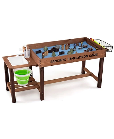 Sugift Toddler Sensory Table with Pump-Powered Water Play, 33 Sand Toys, Ages 3+