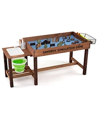 Sugift Toddler Sensory Table with Pump-Powered Water Play, 33 Sand Toys, Ages 3+