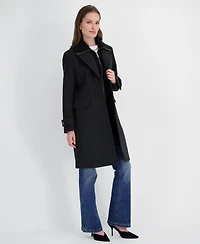 Tahari Women's Single-Breasted Knit Bibbed Coat