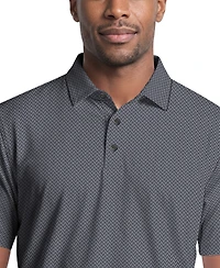 Pga Tour Men's Herringbone Jacquard Golf Polo Shirt