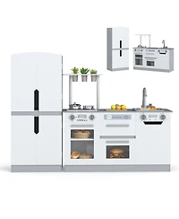 Sugift Running Water Faucet 2-Piece Wooden Kitchen Playset, Ages 3+