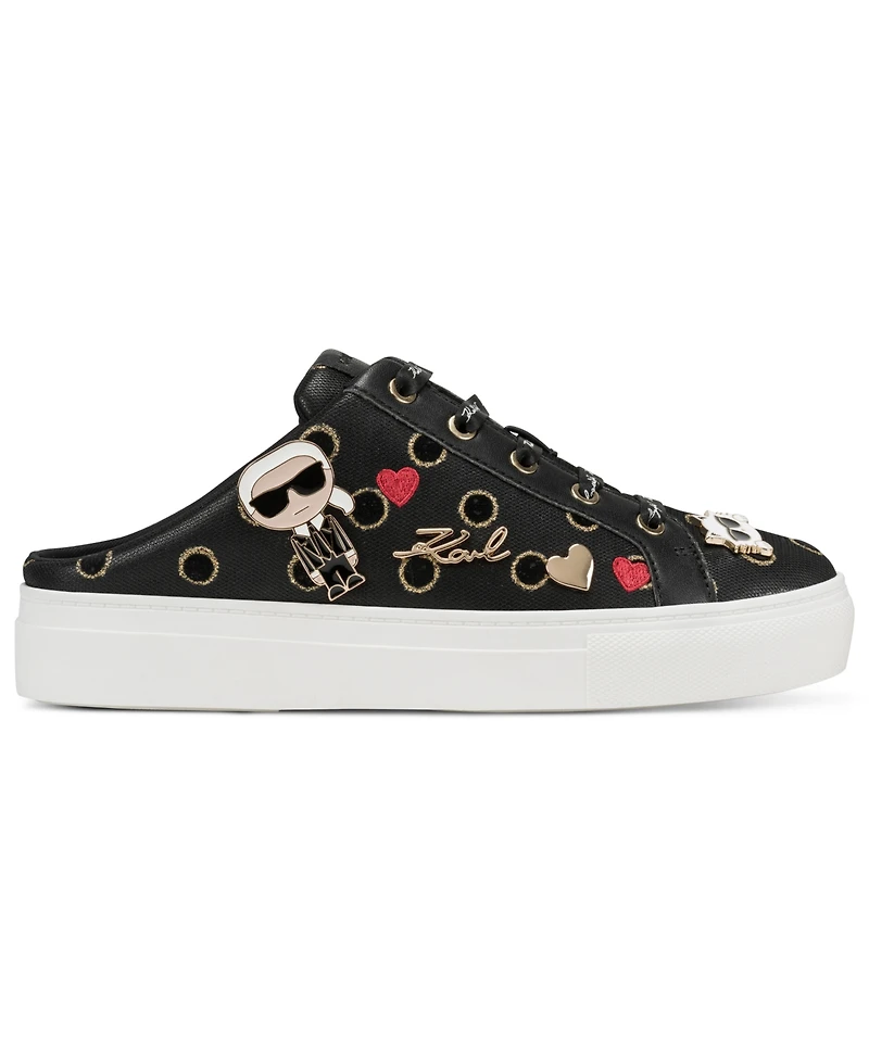 Karl Lagerfeld Paris Women's Cambria Macaron Slip-On Sneaker Mules