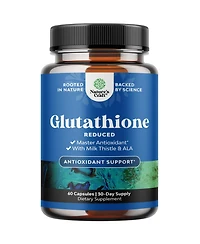 Nature's Craft Reduced L-Glutathione Supplement with Alpha Lipoic Acid and Milk Thistle | 60 Capsules