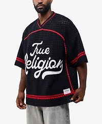 True Religion Men's Crochet Football Jersey