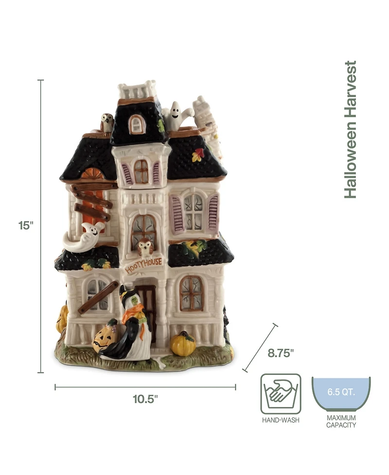 Fitz and Floyd Halloween Haunted House Cookie Jar