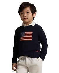 Polo Ralph Lauren Toddler and Little Boys The Iconic Flag Sweater
