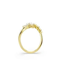 Swarovski Gold-Tone Plated White Crystal Ring