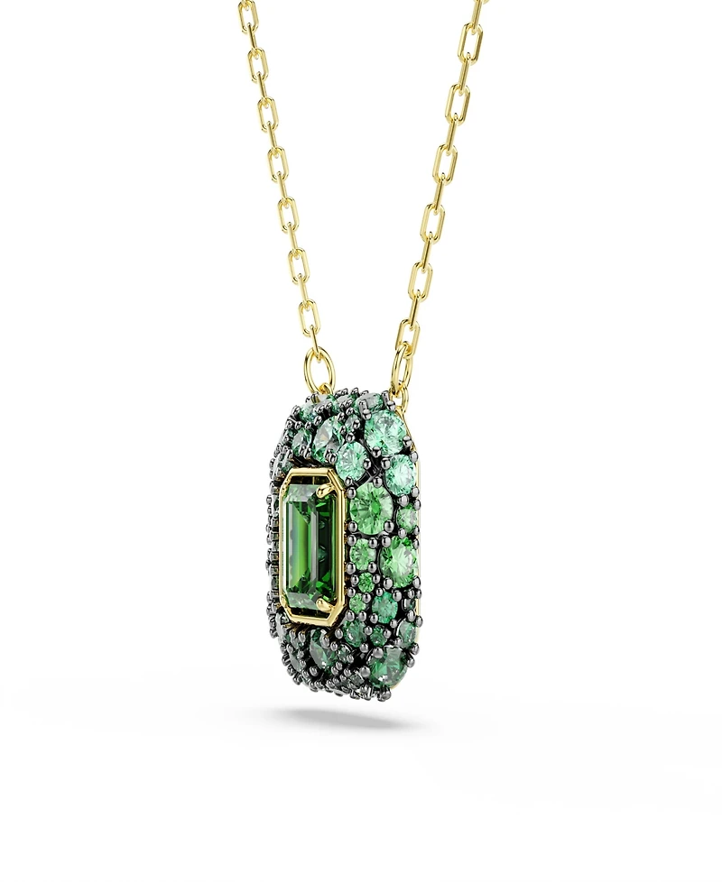 Swarovski Gold-Tone Plated Green Crystal Necklace