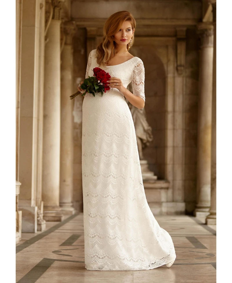 Tiffany Rose Maternity Verona Lace Empire-Waist Gown