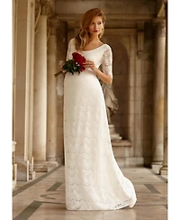 Tiffany Rose Maternity Verona Lace Empire-Waist Gown